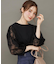 【接触冷感・UVカット・マシンウォッシャブル】袖レースドッキングカットソー