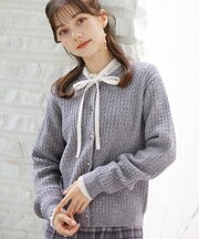 【大人可愛い・きれいめ・通勤】ケーブルカーディガン