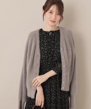 【大人可愛い・きれいめ】前後2WAYフェザーカーディトップス