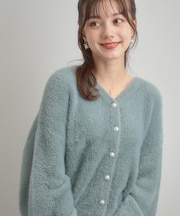 【大人可愛い・きれいめ】前後2WAYフェザーカーディトップス