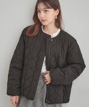 【撥水・大人可愛い】リボンキルティングジャケット