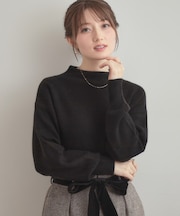 【ゆるふわ・通勤】リッシュアンゴラ バックパール調ニット