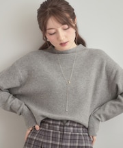 【ゆるふわ・通勤】リッシュアンゴラ バックパール調ニット