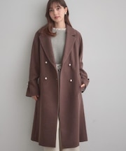 【大人上品・周りと差がつく】パール調釦チェスターコート