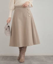 フェイクウールポンチスカート