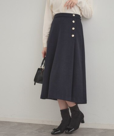 フェイクウールポンチスカート