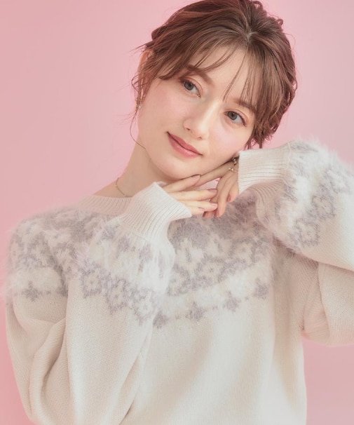 【着映え】求心フェザーニット