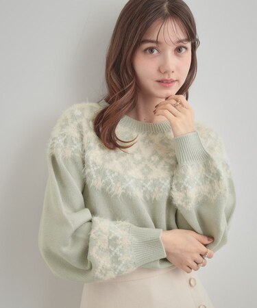 【着映え】求心フェザーニット