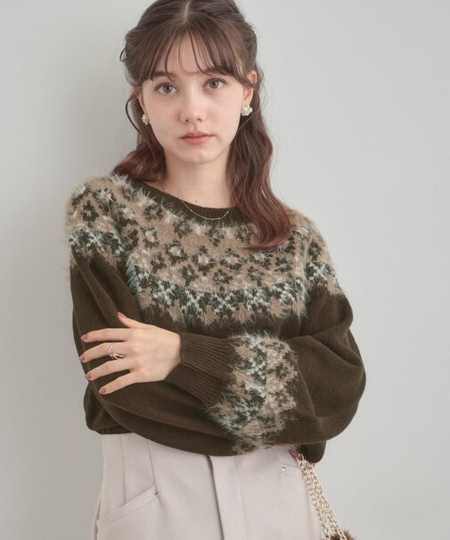 【着映え】求心フェザーニット