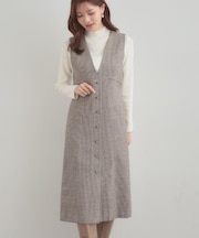 ラメ千鳥釦デザインジャンスカ