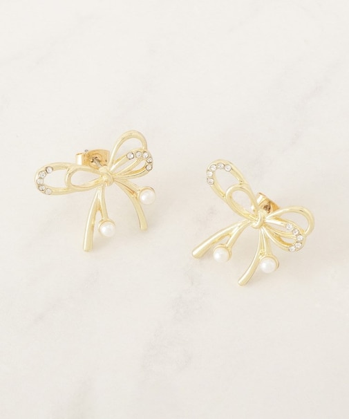 リボンモチーフピアス