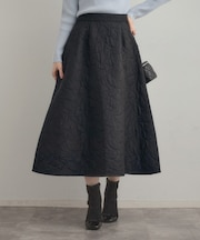 リーフジャカードフレアスカート