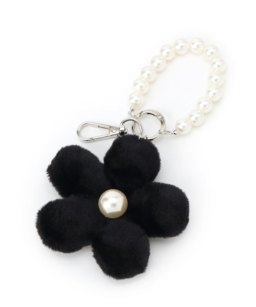 フラワーフェイクファーチャーム