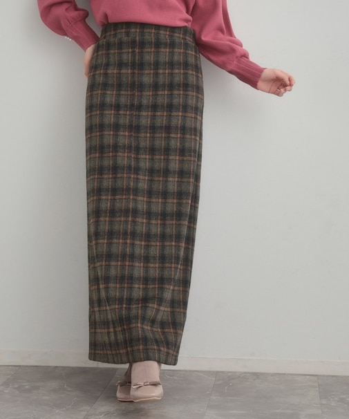 シャギーチェックIラインスカート