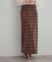 シャギーチェックIラインスカート