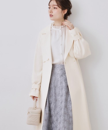 【撥水・ハレの日・通勤】ロングトレンチコート