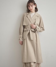 【撥水・ハレの日・通勤】ロングトレンチコート