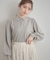 【洗える・着映え】パール調衿ニット