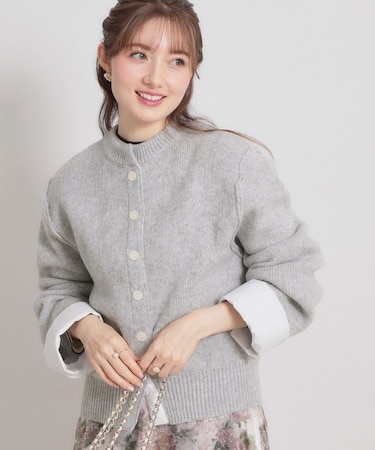 シャツレイヤード風カーディガン