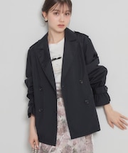 【撥水・洗える】ハーフ トレンチコート