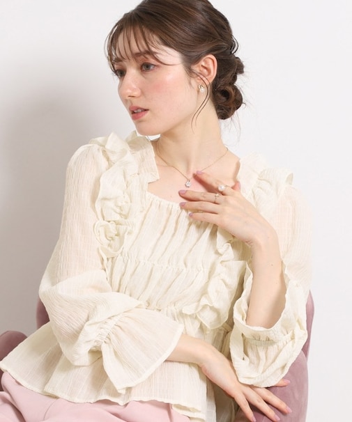 シアーシャーリングブラウス