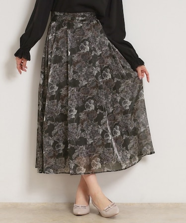 【洗える・通勤】Springオーガンフルールスカート
