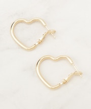 ハートフープピアス