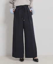 細リボンデザインタックワイドパンツ