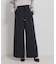 細リボンデザインタックワイドパンツ