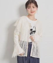 スカラップレースブラウス