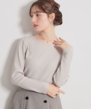 【洗える】ハートネック テレコプルオーバー