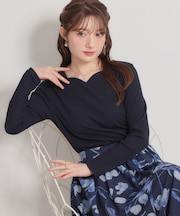 【洗える】ハートネック テレコプルオーバー