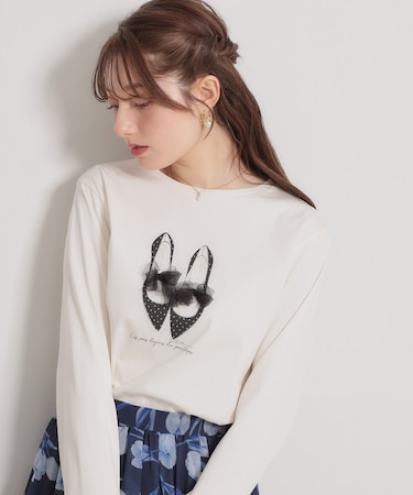 【綿100％・洗える】パリジェンヌ プリントTシャツ