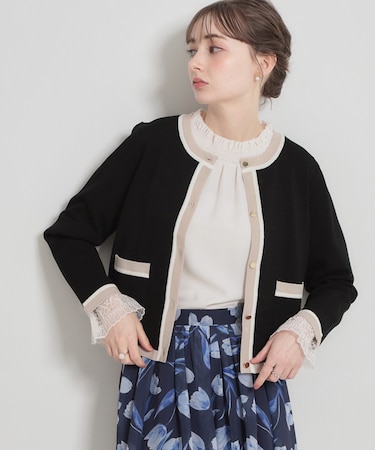 【洗える・着映え】SPRING配色カーディガン