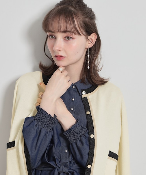 【洗える・着映え】SPRING配色カーディガン