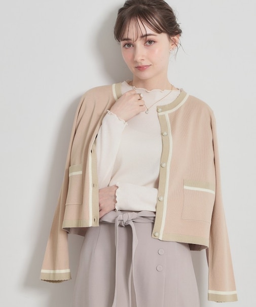 【洗える・着映え】SPRING配色カーディガン