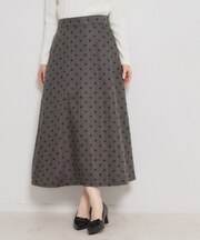 デニムライクドットスカート