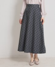 デニムライクドットスカート