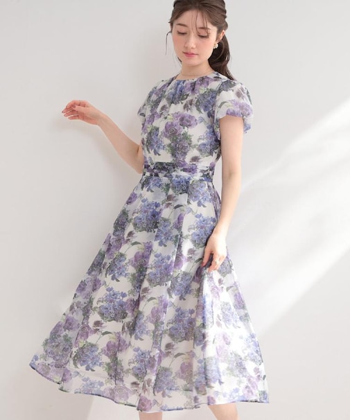 【洗える・着映え】オーガンフルールワンピース