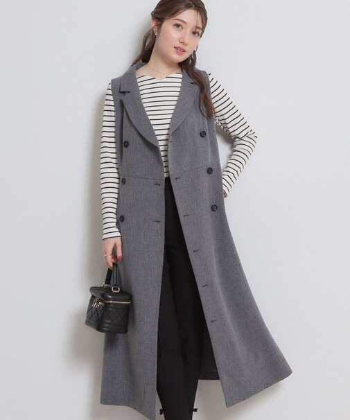 【通勤】リネンライク ジレにもなるジャンスカ