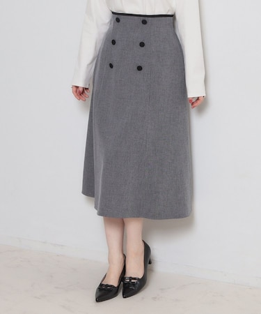 【洗える・通勤】リネンライク サマーツイード スカート