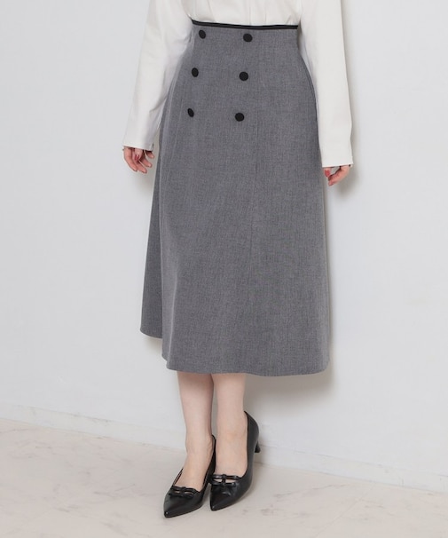 【洗える・通勤】リネンライク サマーツイード スカート