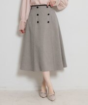 【洗える・通勤】リネンライク サマーツイード スカート