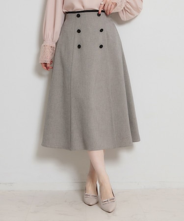 【洗える・通勤】リネンライク サマーツイード スカート
