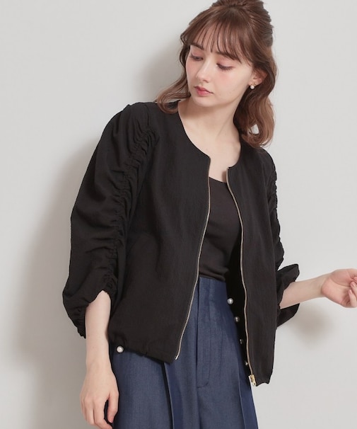 カラミタンブラーノーカラーブルゾン