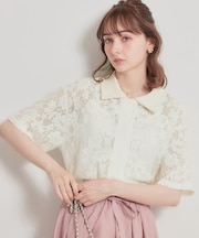 フラワーエンブロイダリーブラウス