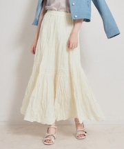 綿ローンティアードスカート