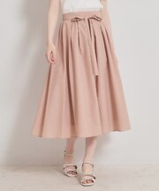 【洗える】パレットボイル 細リボン付きスカート