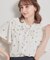 【洗える】ドットフラワー ブラウス
