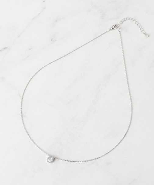 スクエアビジューネックレス